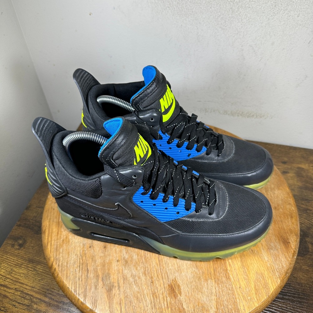 Nike Air Max 90 Sneakerboot Black Photo Blue Volt Mens 8.5 684722-001